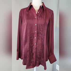 Anthropologie Long Sleeve Blouse. Purple. Size Small